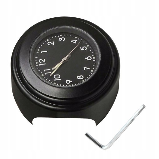 CLOCK FOR MOTORCYCLE CLOCK ON STEERING WHEEL BLACK 