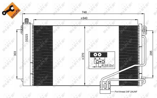 RADUADOR DE ACONDICIONADOR NRF 350219 