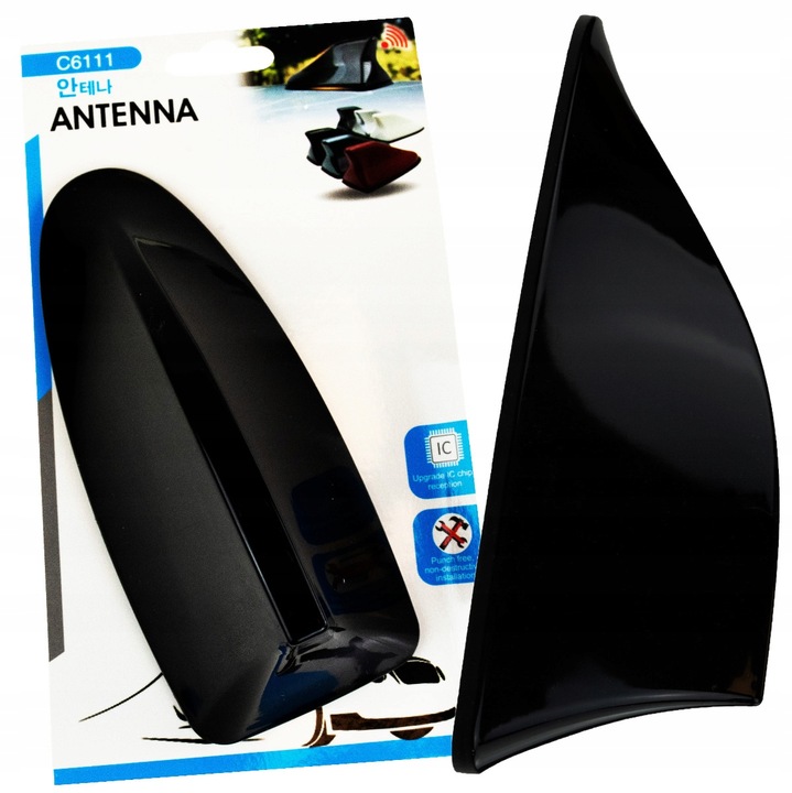 ANTENA DE AUTOMÓVIL FM SHARK NEGRA ALETA 