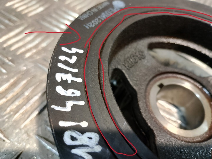 KOLO POULIE ARBRE MAZDA 6 III GJ 2.0 B 165 KM K0619