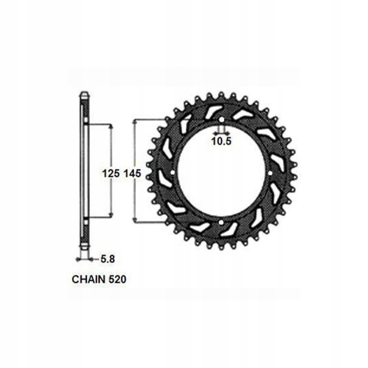 PINION GEAR REAR STEEL YAMAHA TT, XT, XTZ, XV 125-660 photo 1 - milautoparts-fr.ukrlive.com