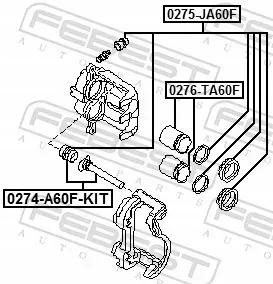 FEBEST ELEMENTOS GUÍAS SOPORTE DE FRENADO 0274-A60F-KIT 