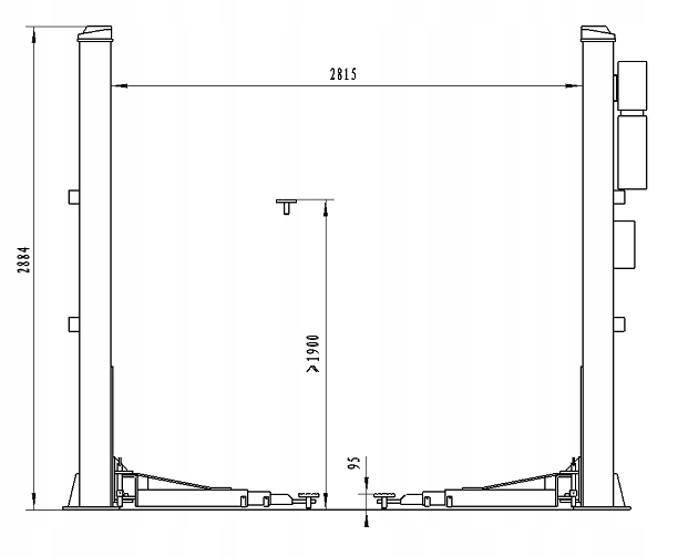 ÉLÉVATEUR DOUBLE COLONNE 4T TQ0001 CLICK SYSTÈME