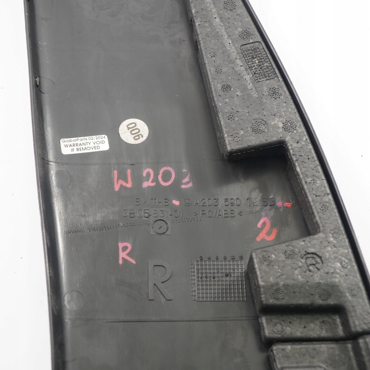 MERCEDES W203 POTEAU B PROTECTION INFÉRIEURE PANNEAU DROIT NOIR A2036901253