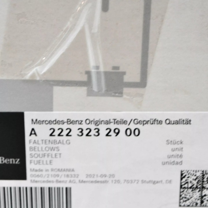 MERCEDES-BENZ AVEC W222 AVANT SHOCK AMORTISSEUR BELLOWS A2223232900 OEM