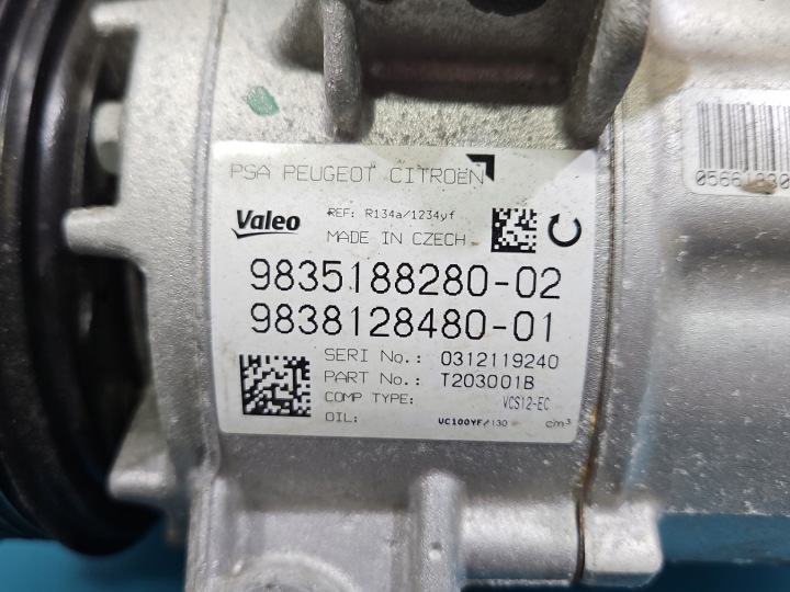 COMPRESSEUR DE CLIMATISATION COMPRESSEUR 9838128480 CITROEN C5 AIRCROSS 1.2 T
