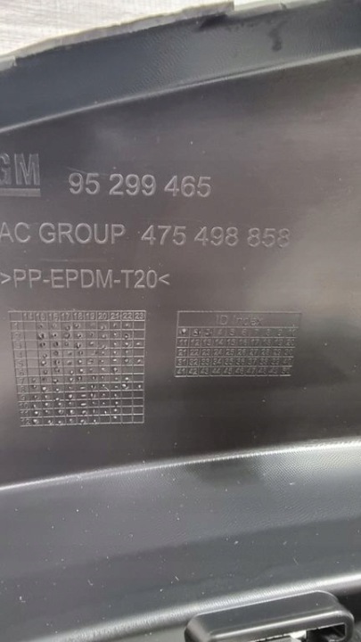 PARE-CHOCS AVANT REVÊTEMENT DOUBLURE OPEL MOKKA A 95299465 NEUF ORIGINAL