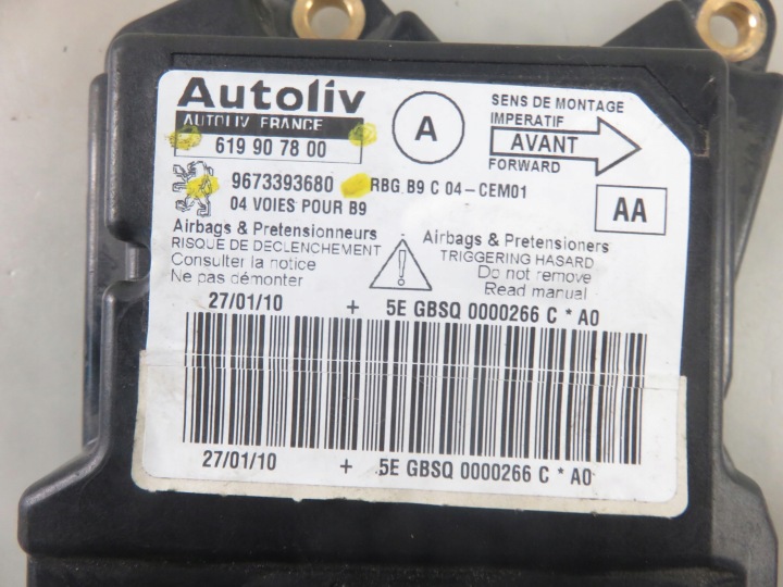 MODULE AIRBAG PEUGEOT PARTENAIRE II 619907800 9673393680