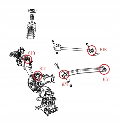 JEEP WRANGLER JK POLYPROPYLENE INSERTS SWINGARM FRONT 