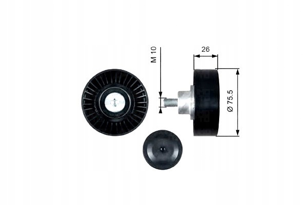 GATES 832887 GALET MICRO-V GUIDE AUDI A4/A5 3.2FSI 05 PCS GATES