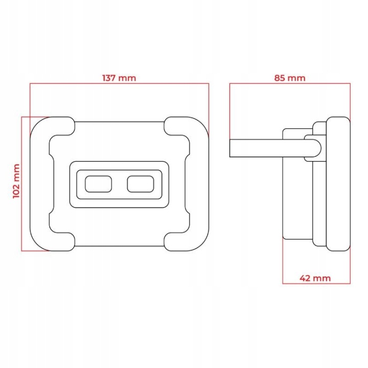 PHARE TRAVAILLÉ COB AVEC POWERBANKIEM, LADOWALNA,500 LM, 1200 MAH, IP44