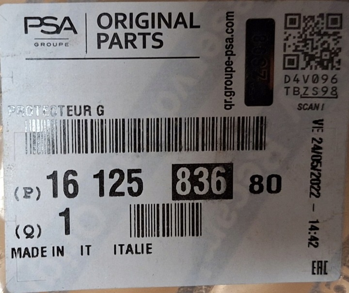 MOULURE GARDE-BOUE C JUMPER III AVANT GAUCHE