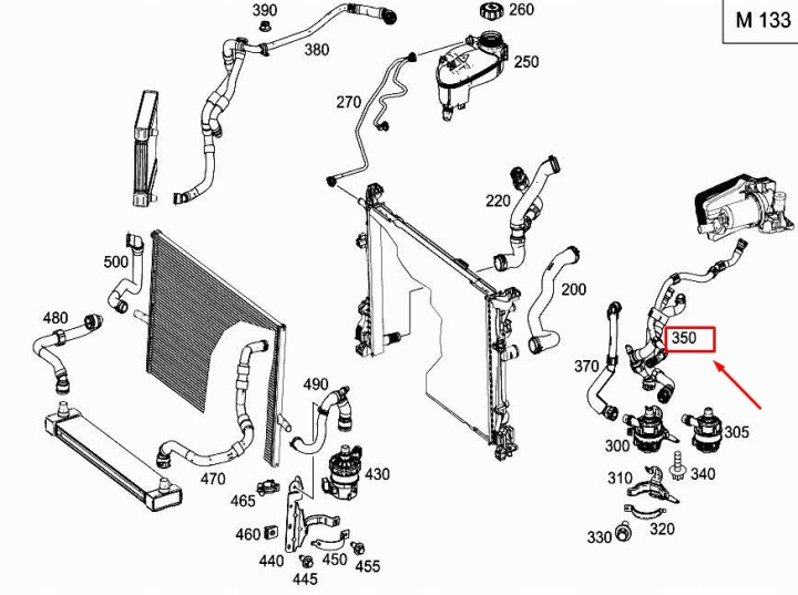 MERCEDES-BENZ GLA X156 ENGINE COOLANT LINE A1765010758