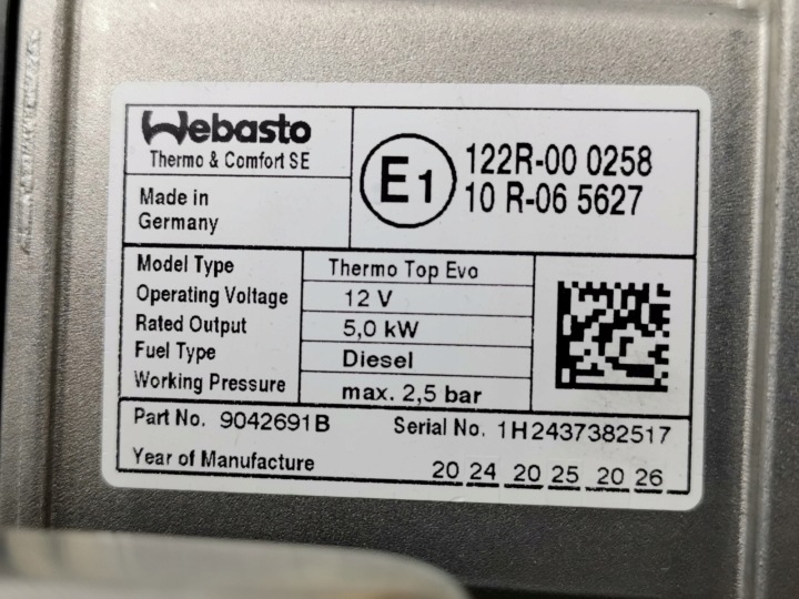 CHAUFFAGE DE STATIONNEMENT WEBASTO VW T7 7T0815071D NEUF ORIGINAL