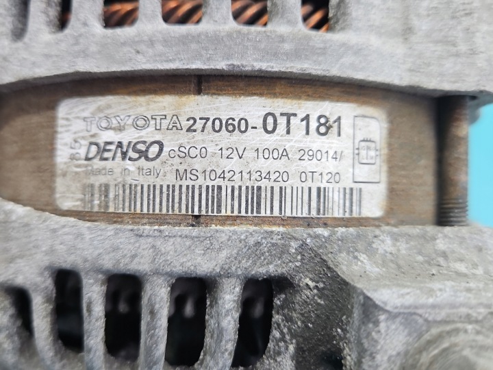 TEST ALTERNATEUR TOYOTA VERSO 09- 27060-0T181 MS1042113420 1.8 16V