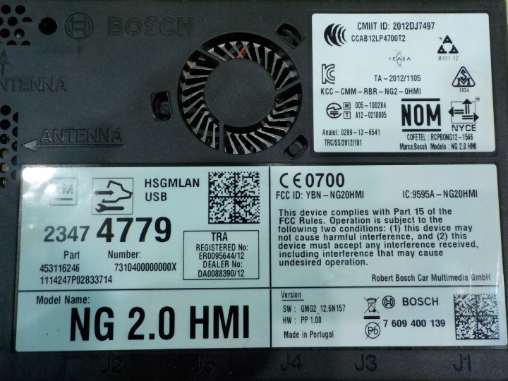 OPEL INSIGNIA A LIFT 2.0 CDTI 14R HAYON MODULE NAVIGATION 23474779 7609400139