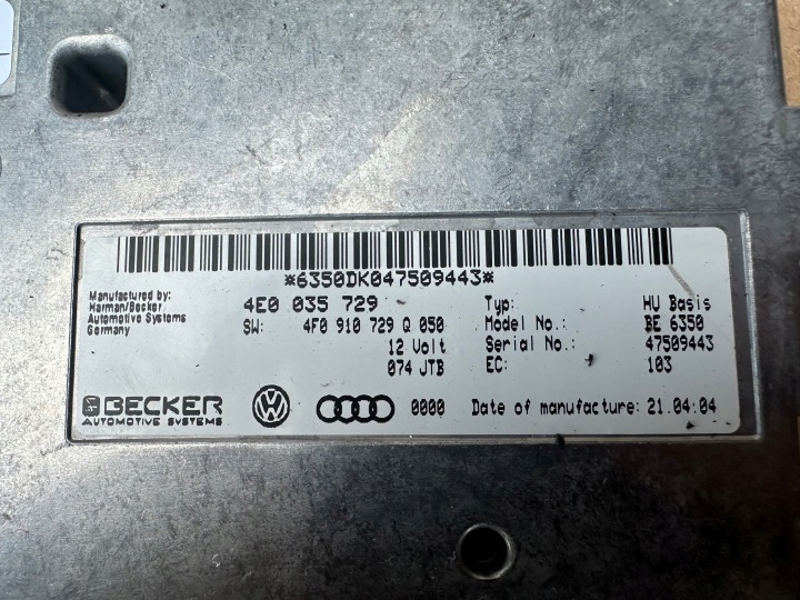 AUDI A6 C6 MODULE MMI CONTRÔLEUR NAVIGATION BIELLES 4F0910729Q