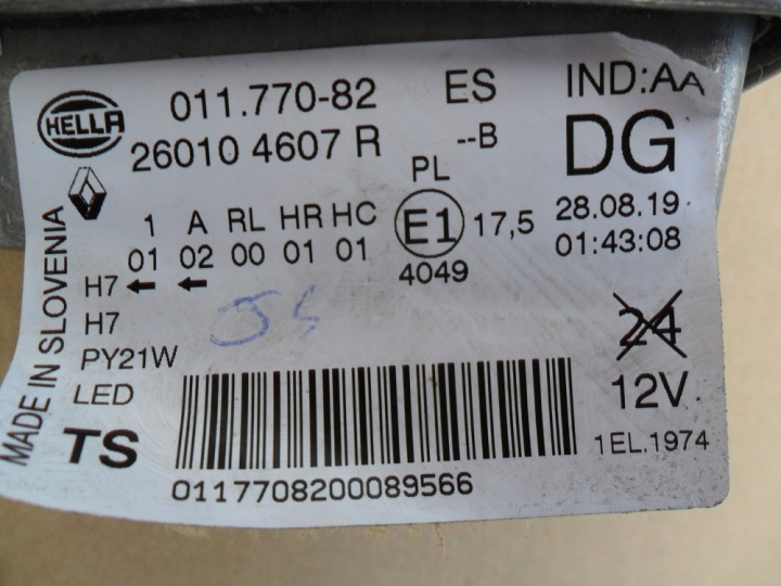 RENAULT KADJAR MODULE LED DROIT JEZ 011.770-82