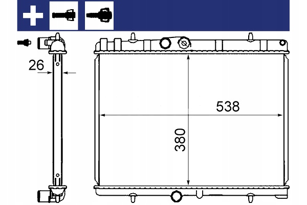 MAHLE RADUADOR DEL MOTOR DE AGUA DS DS 3 CITROEN BERLINGO BERLINGO 