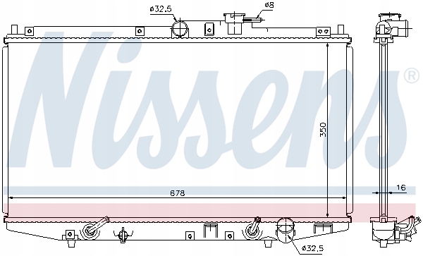 RADIATEUR MOTEUR HONDA ACCORD VI 1.6-2.3 10.98-06