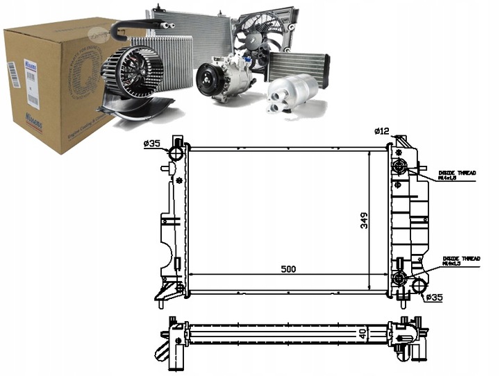 RADUADOR DEL MOTOR NISSENS 190270N 2002701 311004 S 