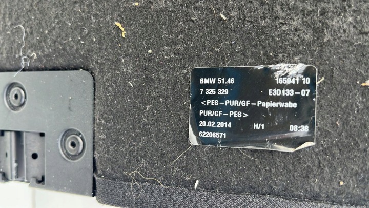 BMW 3 GT F34 ÉTAGÈRE ARRIÈRE COUVERCLES DE COFFRE ENSEMBLE 7325329