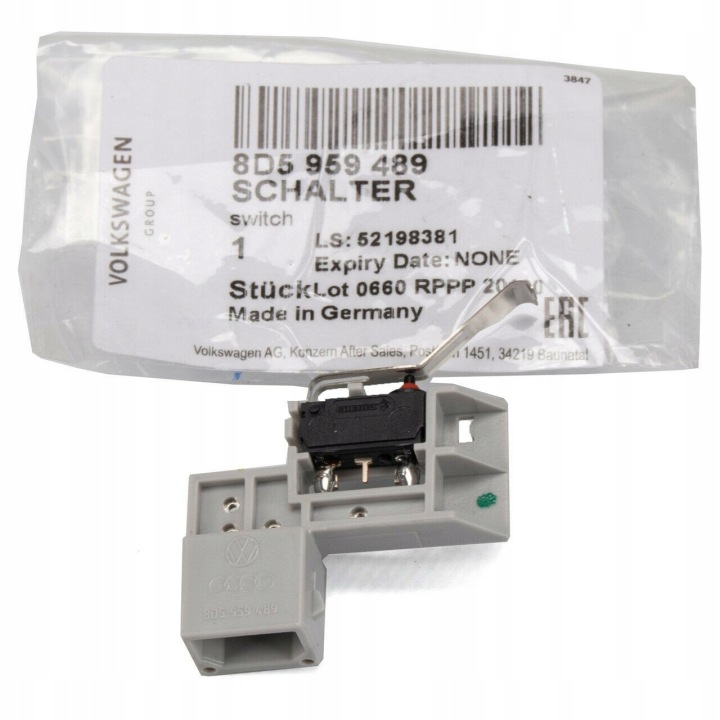 VW A3 8L A4 PASSAT (3B2 3B5) TRUNK LOCK MICROSWITCH 8D5959489 GENUINE