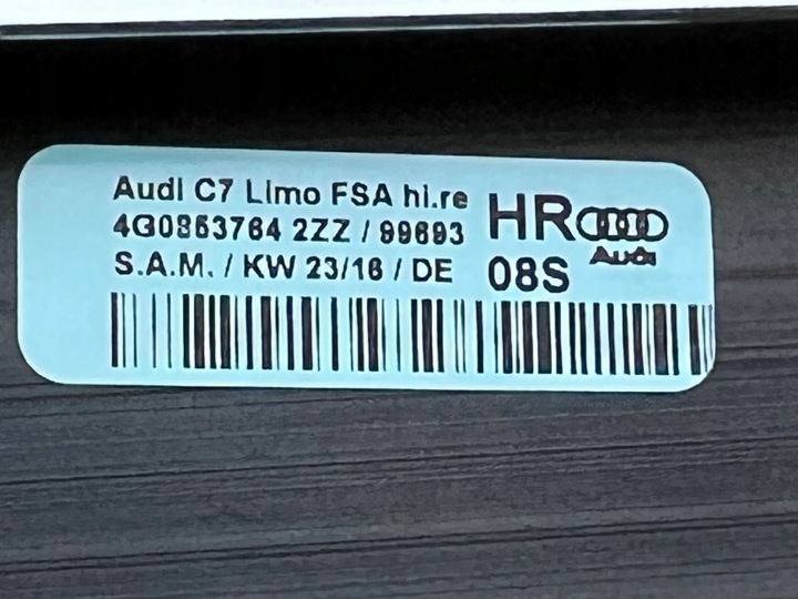 AUDI A6 C7 MOULURE RACLOIR CHROME VITRES 4G0853784