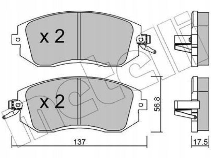 ZAPATAS PARTE DELANTERA SUBARU XV 1.6 2.0 12- OUTBACK 2.0 2.5 11-14 