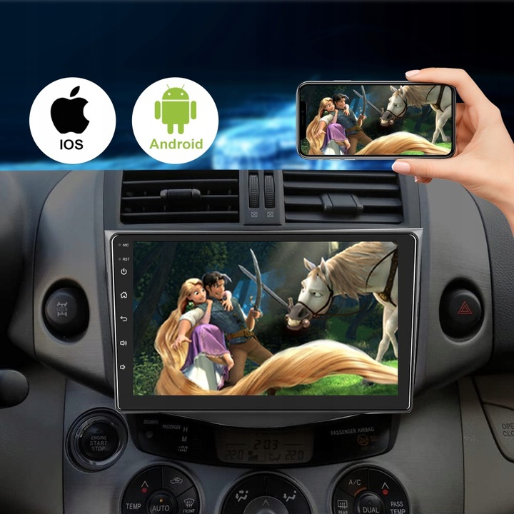 RADIO 2 DIN ANDROID 13 TOYOTA RAV4 2006-2012 ANDROID AUTO CARPLAY 2GB/64GB 