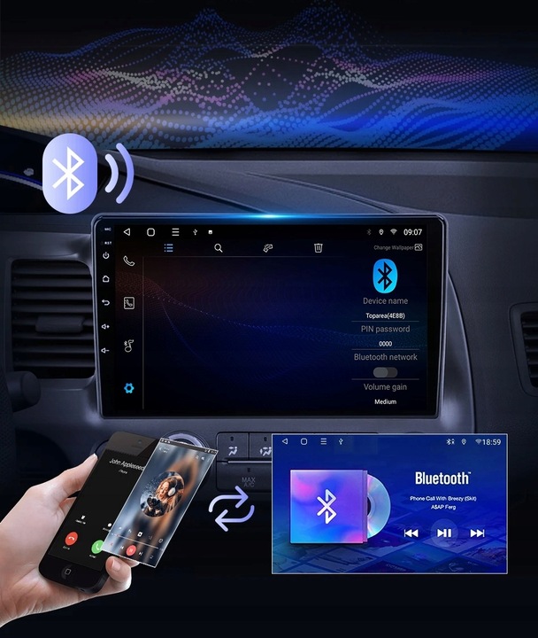 RADIO DE AUTOMÓVIL 2DIN ANDROID 12 PARA SEAT IB 