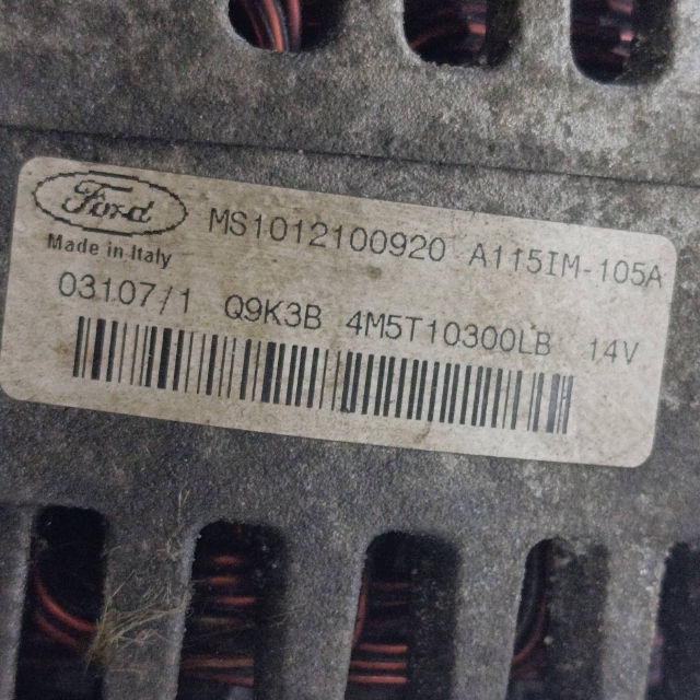 2007 FORD FOCUS ALTERNATEUR 4M5T10300LB