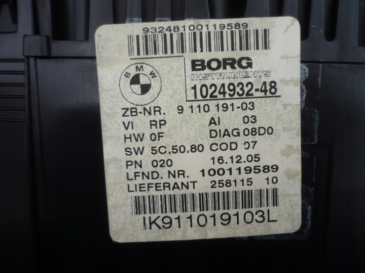 TABLEAU DE BORD BMW 1 E87 E81 116I 1.6 116KM 116I ESSENCE N45B16A 9110191 FONCTIONNEL
