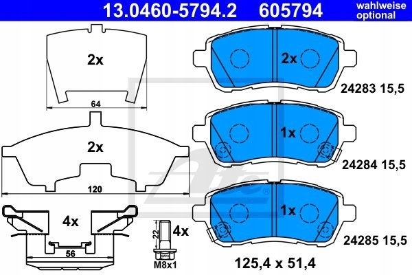 ZAPATAS HAM.PRZOD FORD FIESTA 07- 