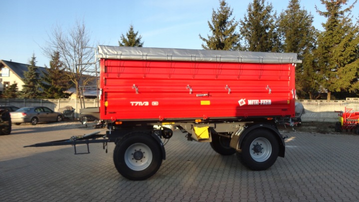 REMORQUE ROLNICZA METAL-FACH PALETOWA T711/3 12TON NADSTAWKI BÂCHE