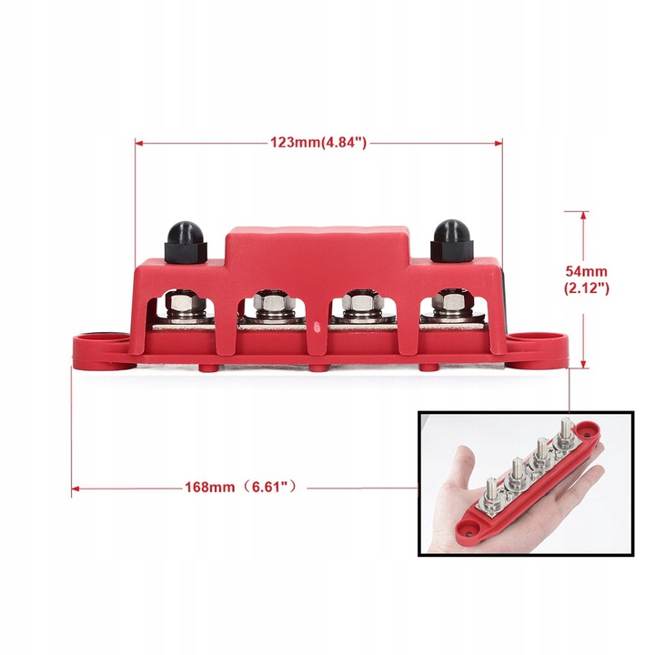 BRIDA UNIDAD PESO BUSBAR 250A TORNILLOS 4-POSTOWY M8 