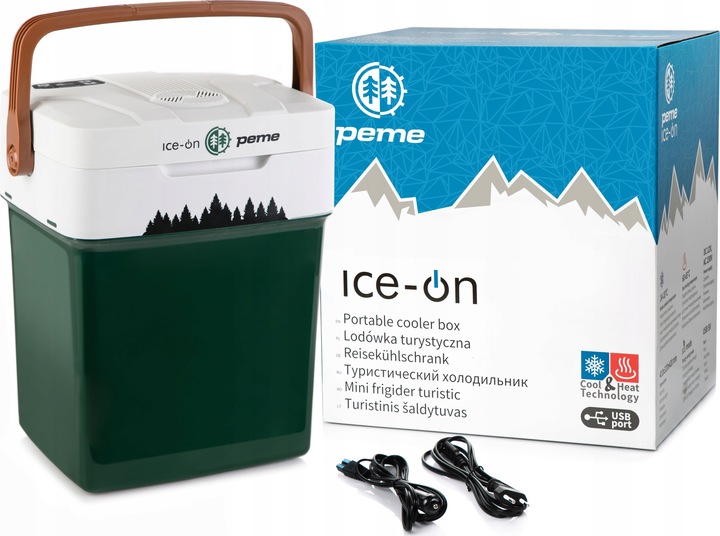 REFRIGERADOR TURÍSTICA ICE-ON 32 DE AUTOMÓVIL FUNCIÓN CALEFACCIÓN 12V 230V USB PEME 