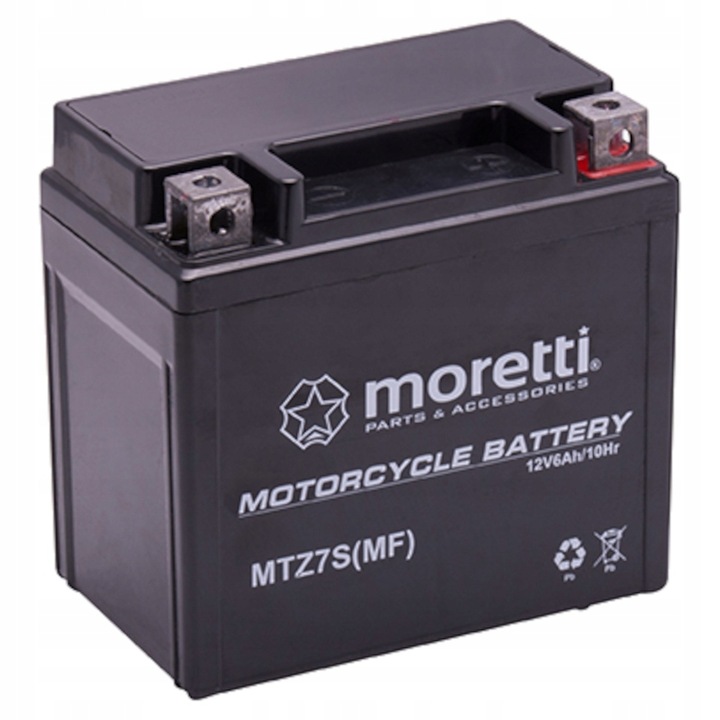 BATERÍA PARA SKUTERA, PARA QUADA, PARA KOSIARKI 6AH MORETTI AGM/GEL 130A 2024R 