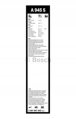 ESSUIE-GLACES AVANT A945S AEROTWIN 650/400MM KIT NIEZBEDNIK CONDUCTEUR #1