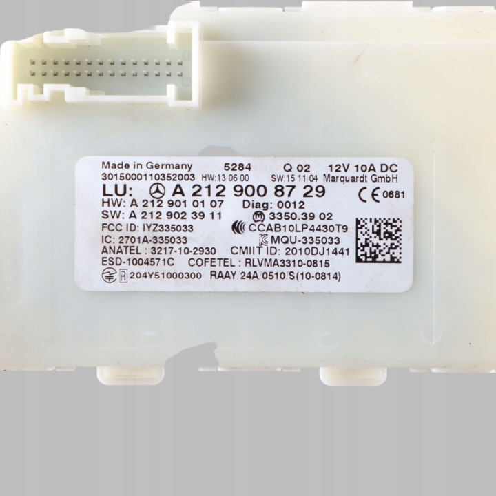 MERCEDES W176 W207 W212 CONTRÔLEUR MODULE BEZKLUCZYKOWY ECU A2129008729