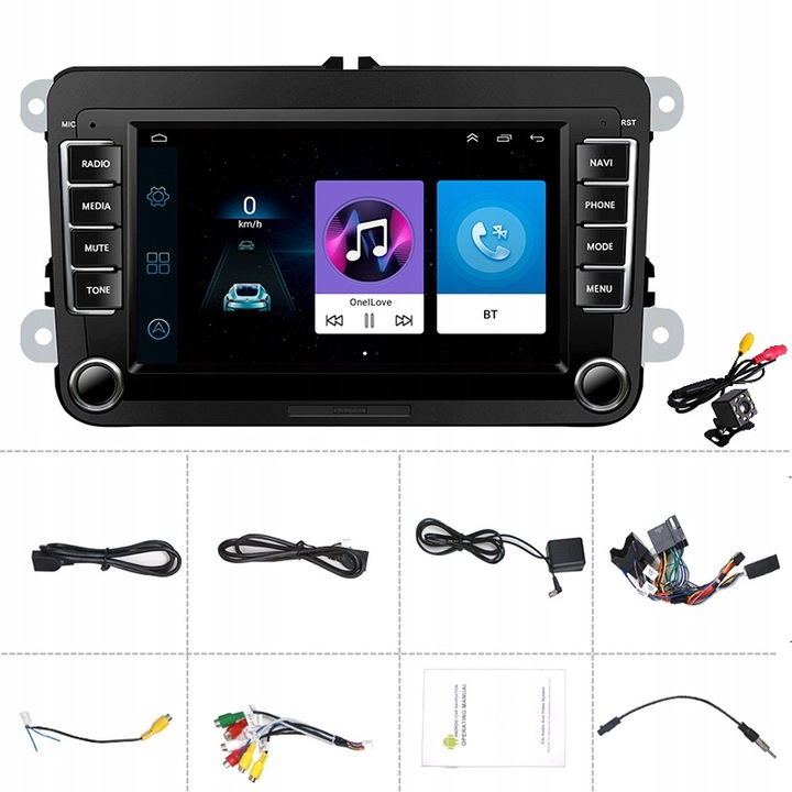 RADIO 2 DIN VW TIGUAN TOURAN TRANSPORTER ANDROID 