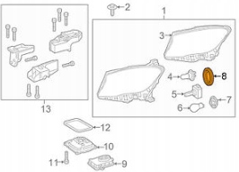 MB GLE W166 PROTECTION PHARES AVANT A0008268924 ORIGINALE