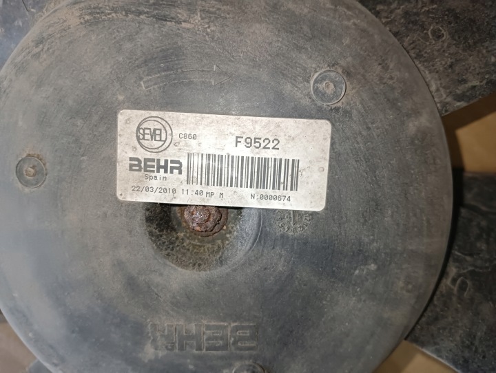VENTILATEUR FIAT DUCATO/ BOXER/ JUMPER (2006-) I 1358009080 F9522 F9520