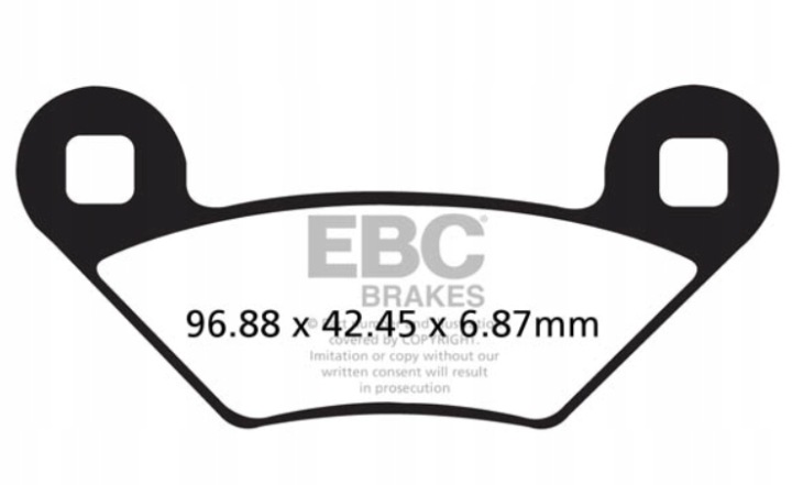 PLAQUETTES FREIN MOTO. POLARIS (ATV) 400 HAWKEYE H.O. (2X4) (13-14) EBC BRAKES F
