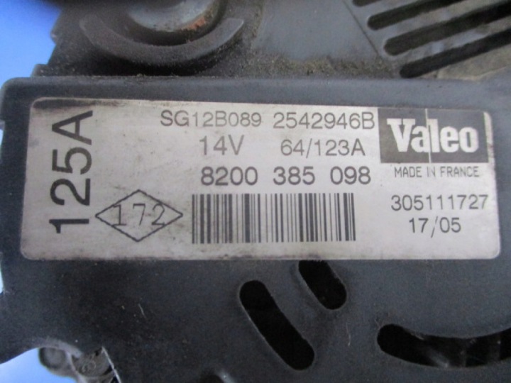 ALMERA N16 RESTYLAGE 1.5DCI ALTERNATEUR 8200385098 VALEO