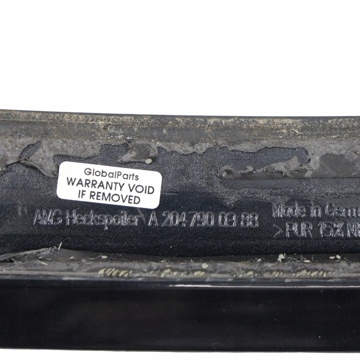 MERCEDES W204 SPOILER MOULURE COUVERCLES DE COFFRE COUVERCLES DE COFFRE NOIR METALIK