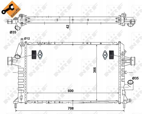 RADIATEUR MOTEUR NRF 506616 1300209