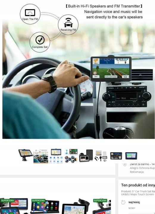 NAVIGATION GPS 7 ÉTRIERS CARTES EUROPE PL USB-C TIR LKW WIELOJEZYCZNA