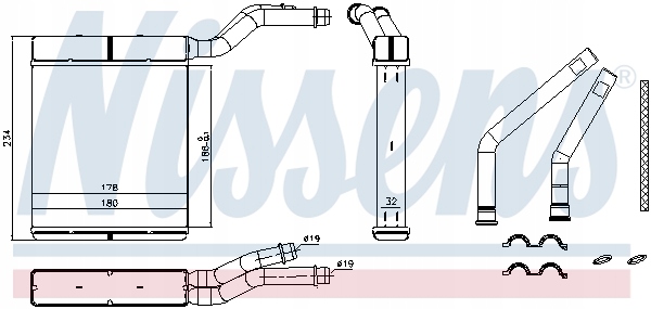 WYMIENNIK CIEPLA, CALEFACCIÓN INTERIOR NISSENS 71770 