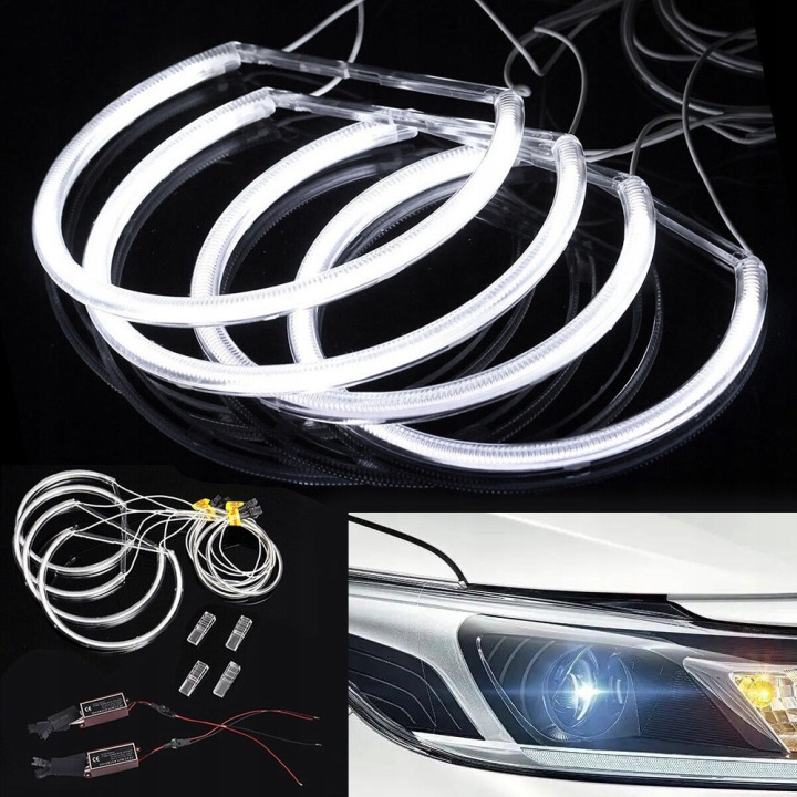 4 DIODES BMW E46 131 LED CCFL ROULEMENT EYE FEUX VERS CONDUITE DIURNE VERS 146MM